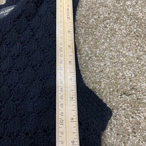 Banana Republic Maxi Sleeveless Black Sweater Dress, Crochet Lined Size 6 - Picture 14 of 15